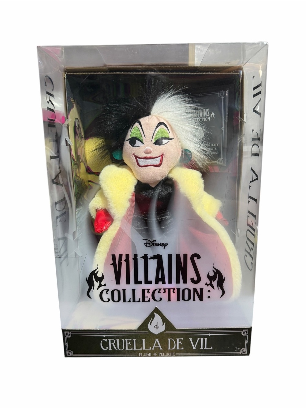 Disney Villains Collection Cruella De Vil 101 Dalmatians 13” Plush - new in box